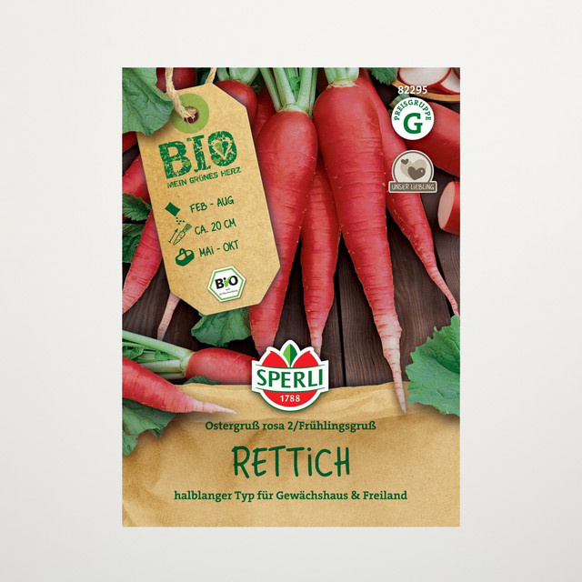 Sperli Rettich Ostergruß rosa 2 Bio Gemüse Saatgut - Bild 1
