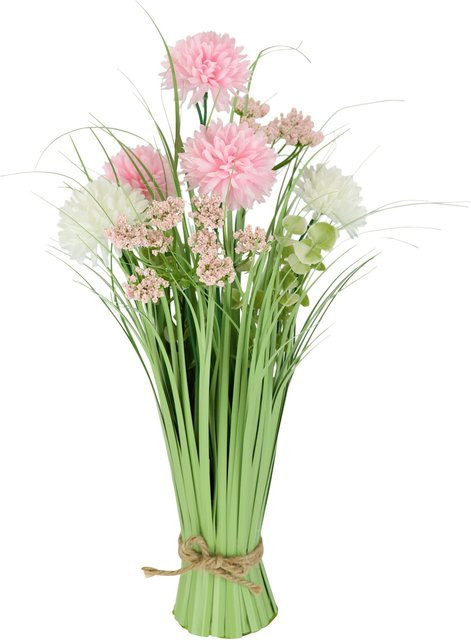 Grasbund mit Dahlien in Pink und Weiß, florale Mischung - Bild 1