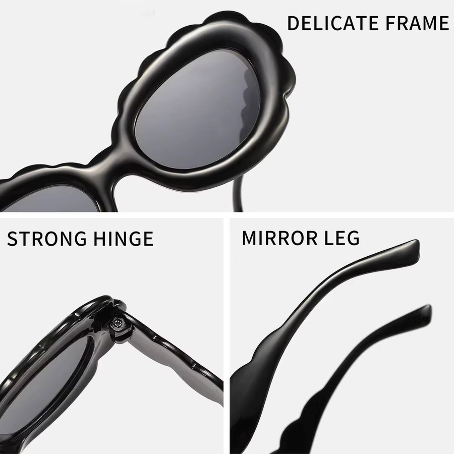 ZUXUB Kinder-Sonnenbrille, oval, Vollrand, Kunststoff, black - Bild 1