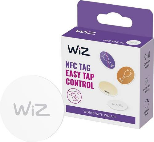 WiZ NFC Smart Tags Tracker in Weiß, 4 Stück - Bild 1