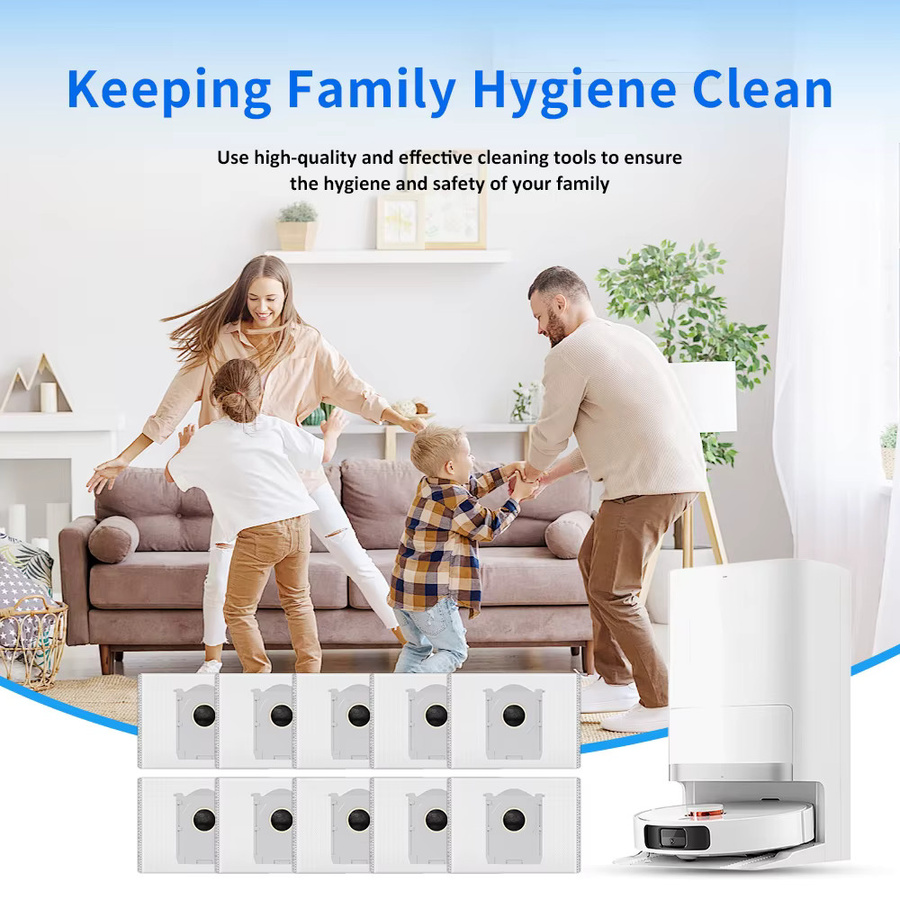 Ersatz-Staubbeutel für Ecovacs Deebot X8 PRO, X9 PRO OMNI, Yeedi S14 Plus, T50, T50 MAX PRO, T50 PRO, T80 PRO, T80 OMNI in Weiß - Bild 2