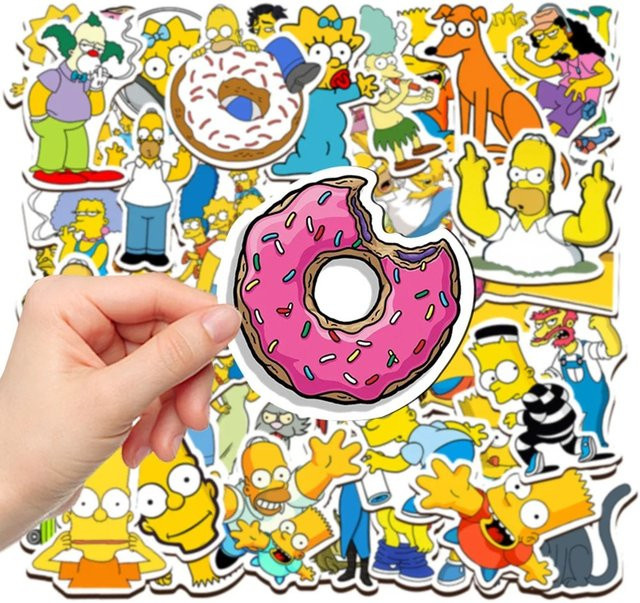 Disney Simpson-Familie Aufkleber, Bunt, 50-teiliges Set - Bild 1