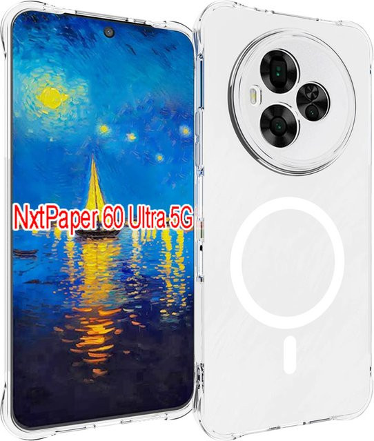 Stoßfeste Silikon TPU Schutzhülle für TCL NxtPaper 60 Ultra in Transparent - Bild 1