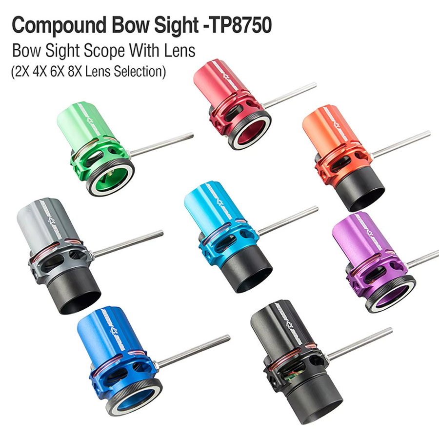 TOPOINT Compound Bogen Visier Set TP8750 TP8810 mit Objektiven 2X/4X/6X/8X in Grau - Bild 2