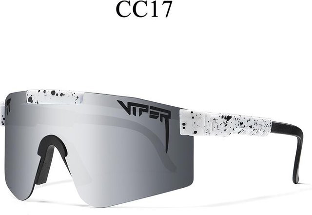Pit Viper Sportsonnenbrille, Unisex, Vollrand, Kunststoff, Grau - Bild 1