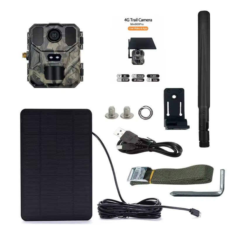 Suntekcam 4G Solar Wildkamera mit integrierter SIM-Karte, 30MP 2K Auflösung, Nachtsicht und Smartphone-App, 120 Grad Erfassungswinkel mit Bewegungserkennung - Bild 5