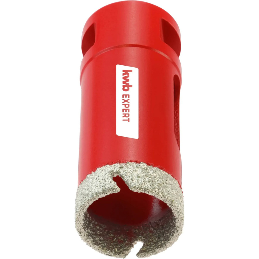 kwb Diamond Fliesenbohrer für Winkelschleifer M14, Durchmesser: 30 mm, Länge: 75 mm, Farbe: Rot - Bild 2