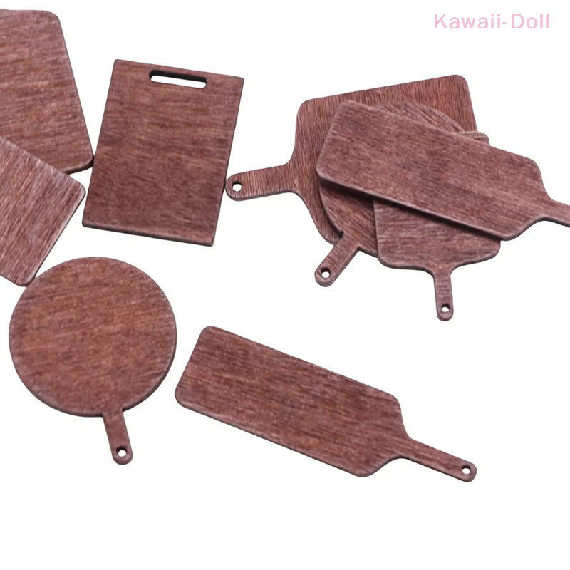 DIAPER&CORED Miniatur Brot Dessert Bord Modell, 5-teiliges Set, Holz, Bunt / Mehrfarbig - Bild 3