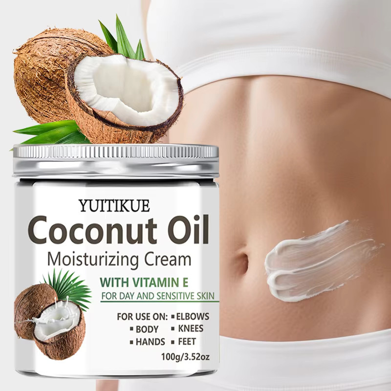 YUITIKUE Kokosnussöl-Feuchtigkeitscreme, Körper, Hände, Füße, Unisex - Bild 2