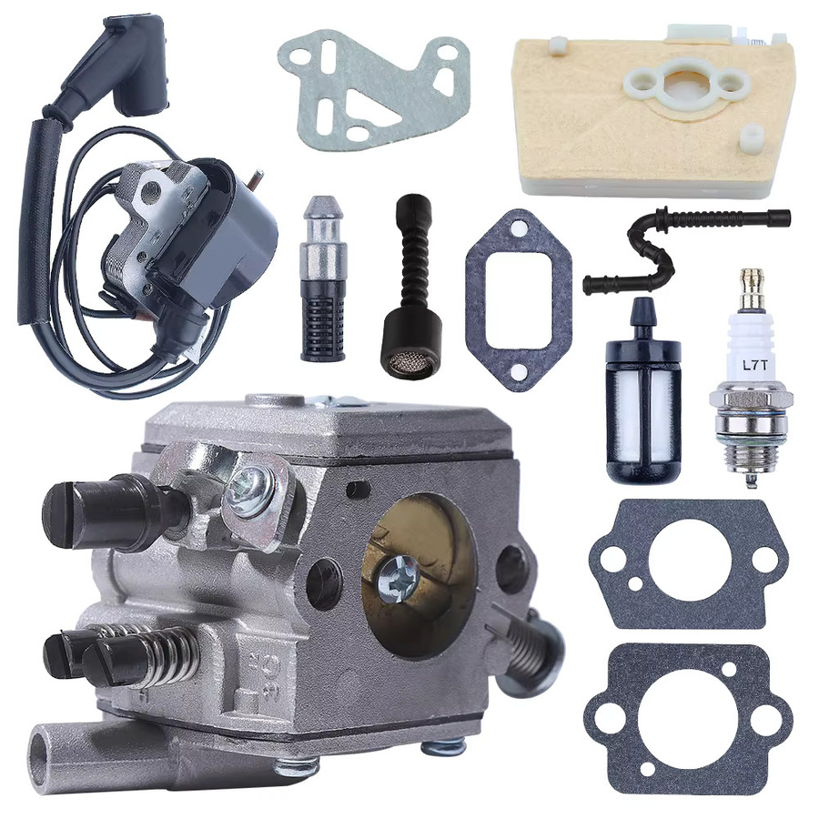 Adefol Vergaser MS380 für MS381 MS382 AV Kettensäge, kompatibel mit Tillotson HE-19 und Zama C3-S148, Farbe: Silber - Bild 2