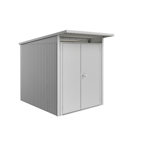 Biohort Gerätehaus AvantGarde mit Doppeltür und Pultdach in Silber Metallic, B/T/H: 174 x 214 x 218 cm - Bild 3