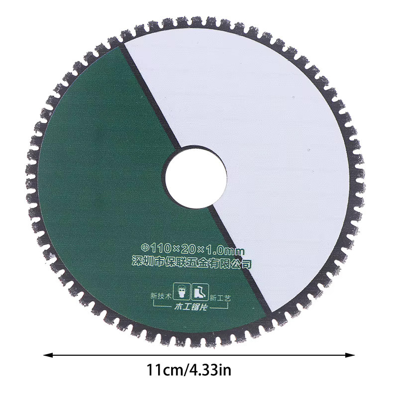 Multifunktionale Legierungsschneidscheibe von WHPHous für Winkelschleifer zum Schneiden von Holz, Metall und Kunststoff, Durchmesser: 110 mm - Bild 6