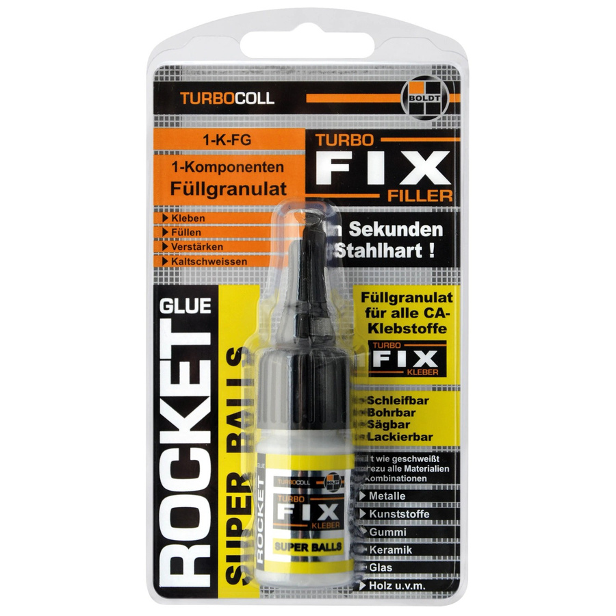 Boldt Füllstoff Super Balls Rocket Turbocoll TurboFix Cyanacrylat in Transparent, 16 g - Bild 2