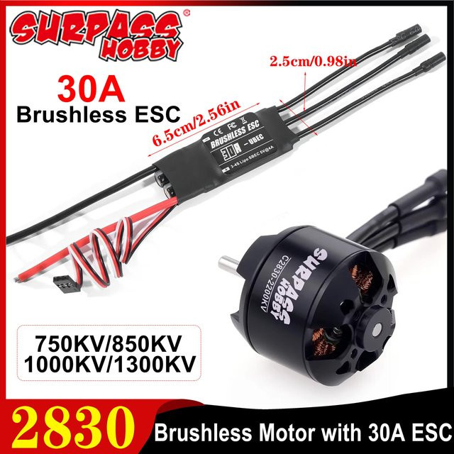 ÜBERTREFFEN HOBBY Bürstenloser Motor mit 30A ESC, RC Starrflügel FPV Drohnen Segelflugzeug Warbird Flugzeug Spielzeug - Bild 1