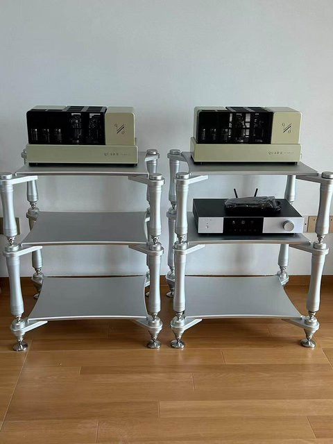 CHANGELIN HIFI Audio Equipment Rack aus Metall in Silber für Verstärker, Plattenspieler und CD-Player - Bild 1