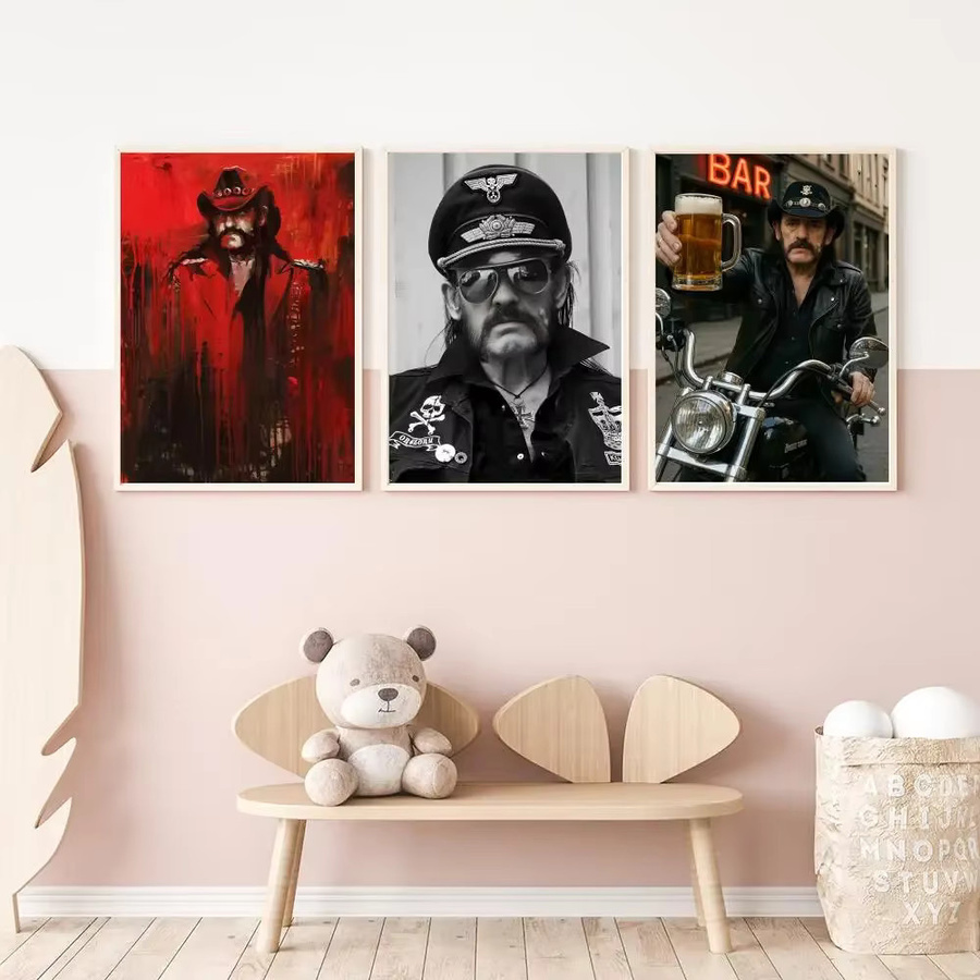 Singer L-lemmy Kilmister Poster HD wasserdichte selbstklebende Wandkunst B: 20 cm, H: 15 cm - Bild 3