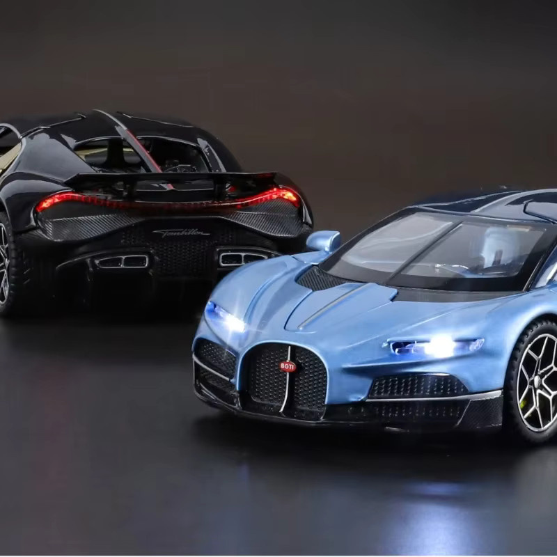 Double Horses Bugatti Tourbillon Supercar, Diecast Auto Modell, 1:32, mit Licht und Sound, Metall - Bild 2