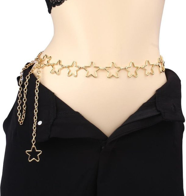 ouyaohong Taillenkette, Stern, Herz & Schmetterling, Gold, Damen - Bild 1