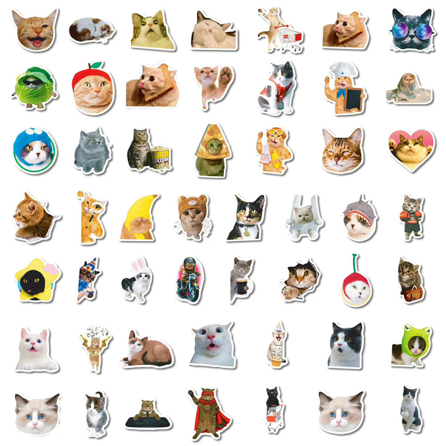 Rspctou Cartoon Lustige Katzen-Aufkleber, Sticker, 10/30/50 Stück - Bild 3
