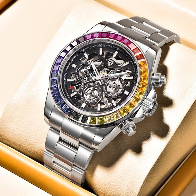 PAGANI DESIGN Armbanduhr, Mechanik, Edelstahl, Bunt, 40 mm, Herren - Bild 1