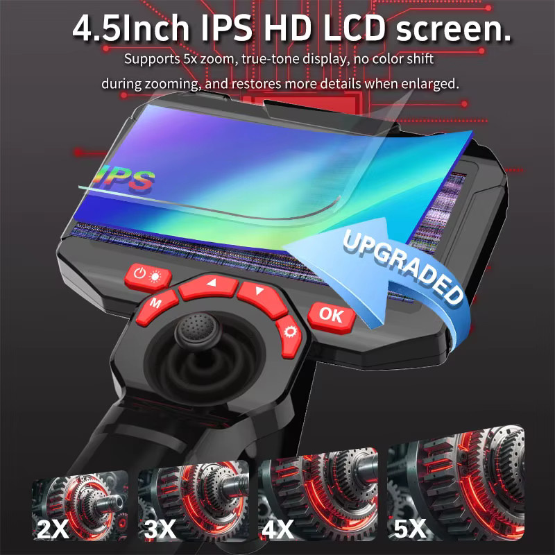 LAFOCH 4-Wege-Joystick-Gelenkdendoskop mit 5-Zoll-IPS-Display und 6 einstellbaren LED-Leuchten in Schwarz, Durchmesser: 6,2 mm / 3,9 mm - Bild 3