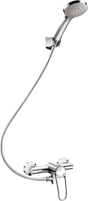 Delabie DU-Sys selbstentleerendes Duschsystem 2739 Securitouch mit Einhebelmischer, Wandmontage, Chrom/Silber - Bild 1
