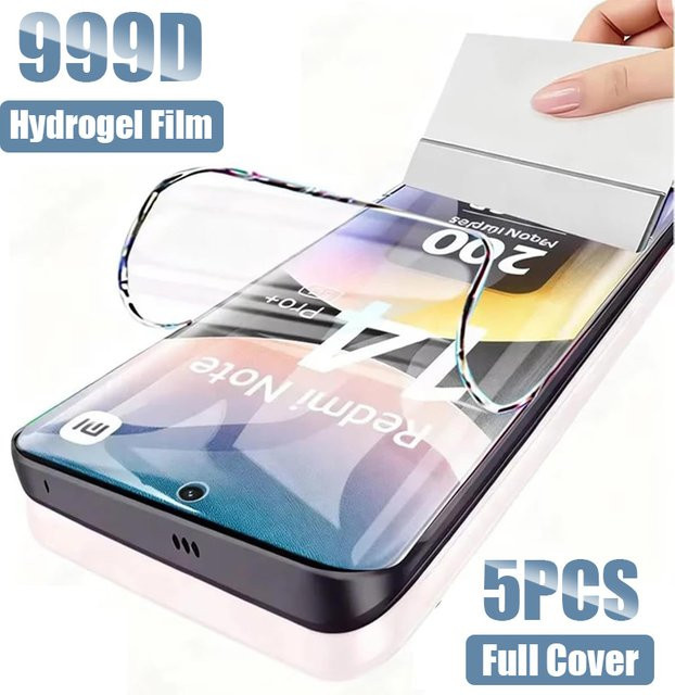 5 Stück Xiaomi Redmi Note Hydrogel-Displayschutzfolie transparent für Redmi Note 15 14 13 12 Pro Plus 12S 5G 11 10 9 Pro 10T 9S 10S 11S - Bild 1