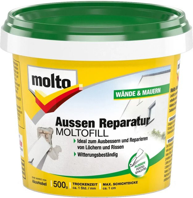 Moltofill Außen-Fertigspachtel von Molto in Weiß, 500 g - Bild 1