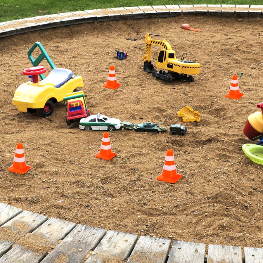 Yiran toy Mini-Verkehrskegel Miniatur-Schilder Absperrungen 20-teiliges Set - Bild 4