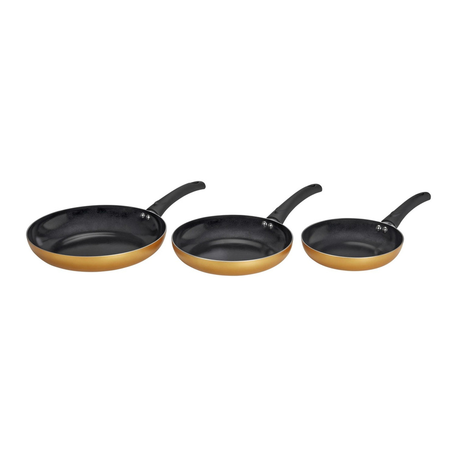 Mömax Pfannenset Goldy, 3-teilig, Goldfarben, Keramik und Aluminium - Bild 2