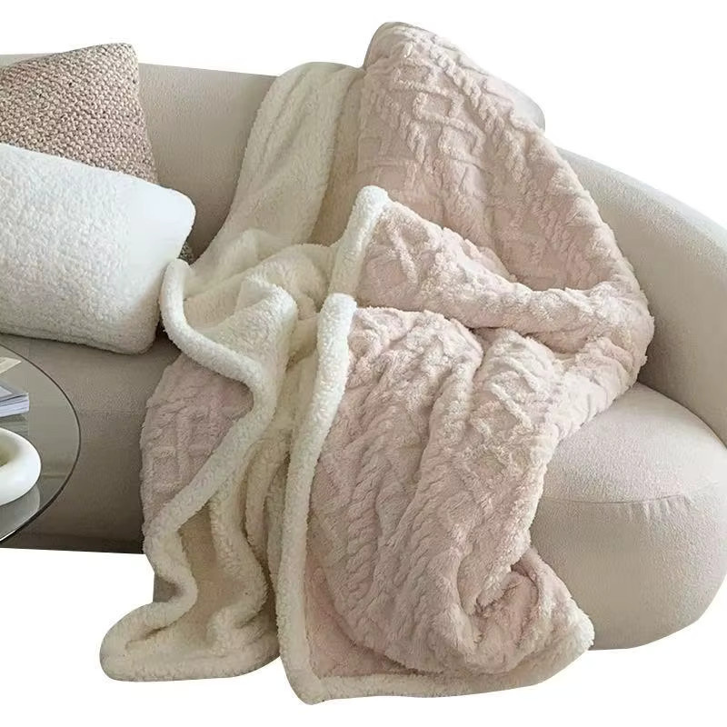 AIKUO Winterdecke aus Taft-Samt in Beige für Erwachsene - Bild 2