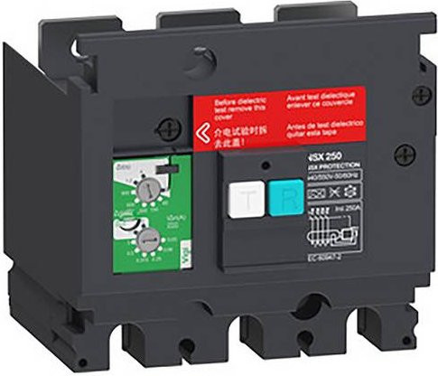 Schneider Electric VigiPacT Fehlerstromschutz-Zusatzmodul RCD für ComPacT NSX 100/160 3P, Schwarz, 200 VAC bis 440 VAC, 30mA bis 300mA - Bild 1