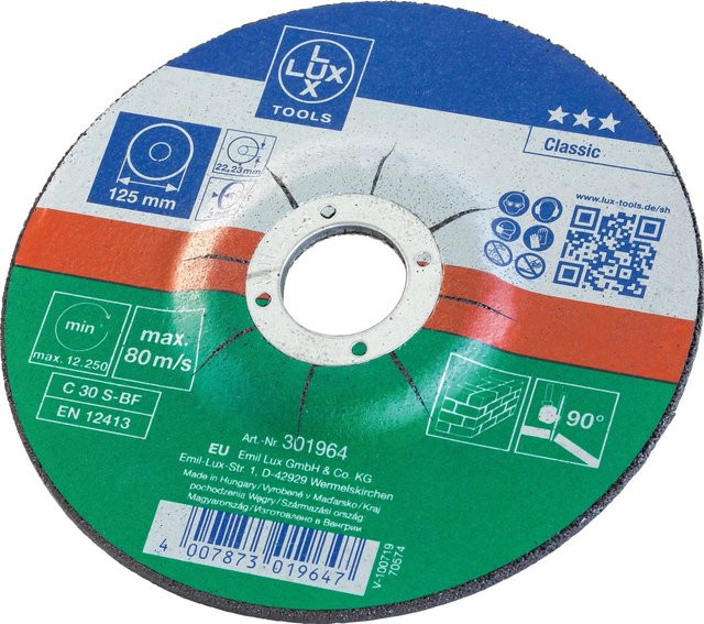 LUX-TOOLS Gewebe-Trennscheibe Classic für Stein Ø 125 mm - Bild 1