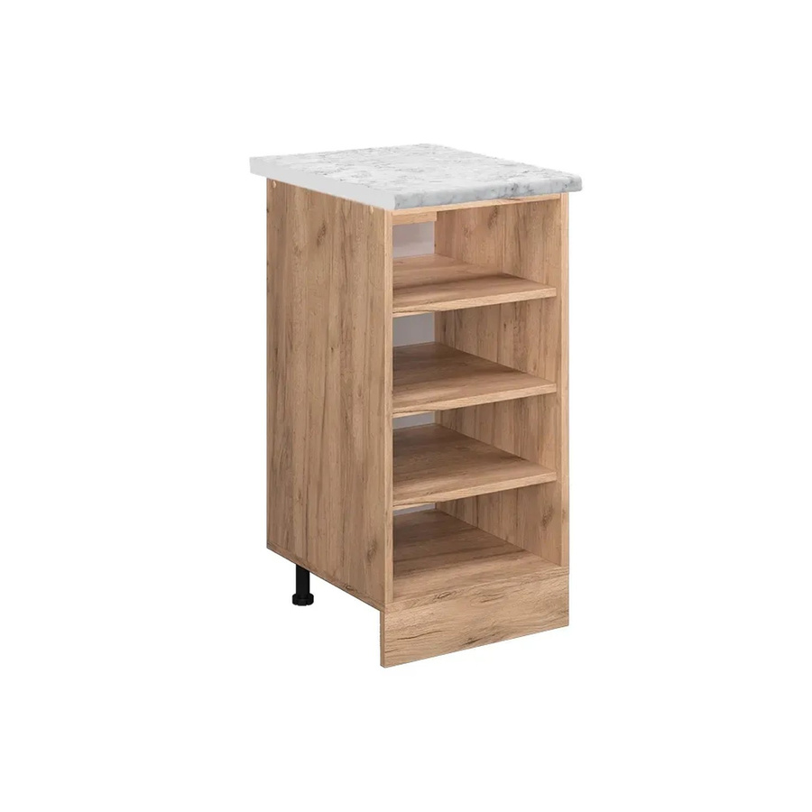 Vicco Küchenregal R-Line Offener Küchenschrank Goldkraft Eiche mit Marmor-Optik, B/T/H: 60,0 x 40,0 x 81,6 cm - Bild 2