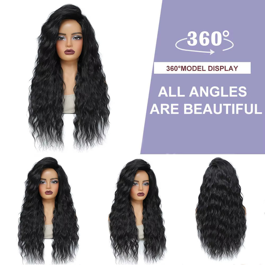 Manetique Perücke, gewellt, schwarz mit Highlights, 71,1 cm, Damen - Bild 2