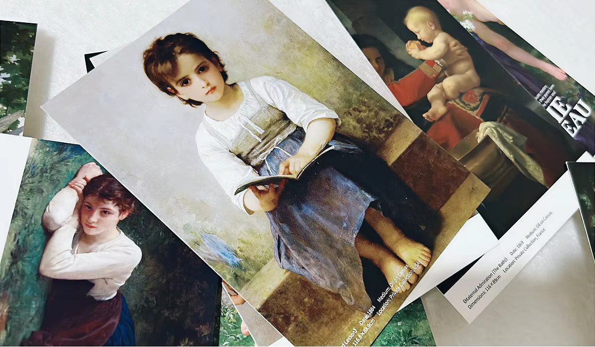 30 Postkarten mit William Adolphe Bouguereau Kunstwerken in Multicolor als Grußkarten und Briefpapier Set - Bild 2