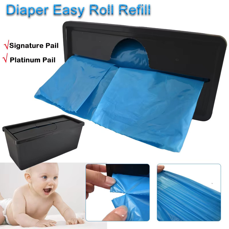 Diaper Genie Nachfüllbeutel für Windel Genie Easy Roll, Signature und Platinum Eimer, Blau, 30 Stück pro Box - Bild 2
