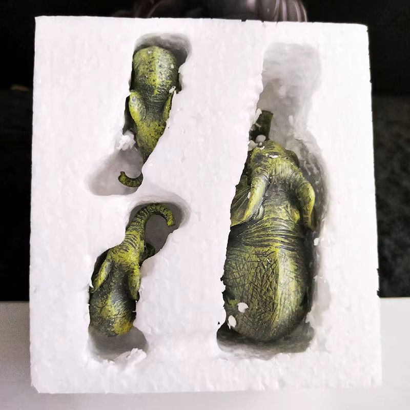 YXYMCF 3-in-1 Harz-Dekofigur Elefanten-Umarmung Mutter und Kind als Kunsthandwerk und Miniatur-Ornament - Bild 4