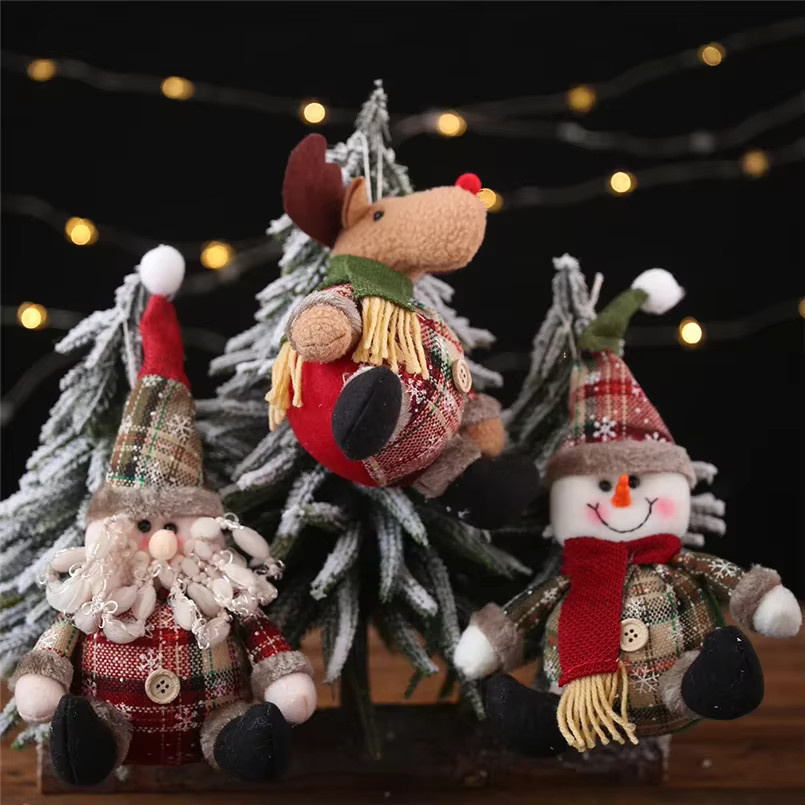 GOT-TOG Weihnachtspuppen als Tischdekoration mit Schneemann und Rentier in Mehrfarbig - Bild 2