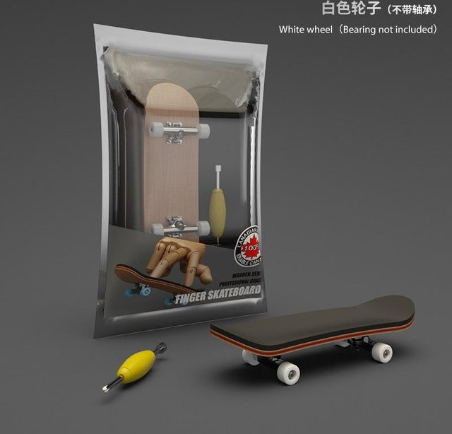 OONBIFFY Finger-Skateboards, Fünfschichtige Ahorn-Legierungsradlager, Spielzeug - Bild 1