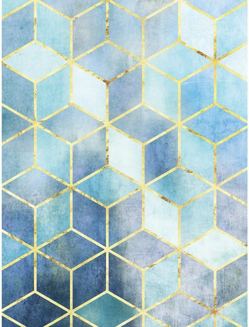 Komar Wandbild Mosaik Azzuro in Blau, B: 30 cm, H: 40 cm - Bild 1