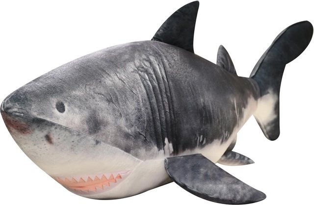 Yiran toy Megalodon-Hai Plüschtier Kissen, Grau, 85cm - Bild 1