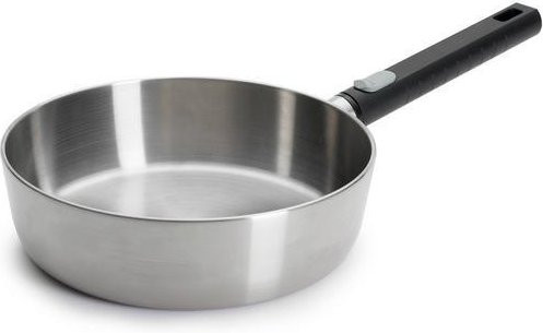 Bratpfanne WOLL LOGIG STEEL aus Edelstahl mit abnehmbarem Griff, Silber, Durchmesser: 24 cm - Bild 1