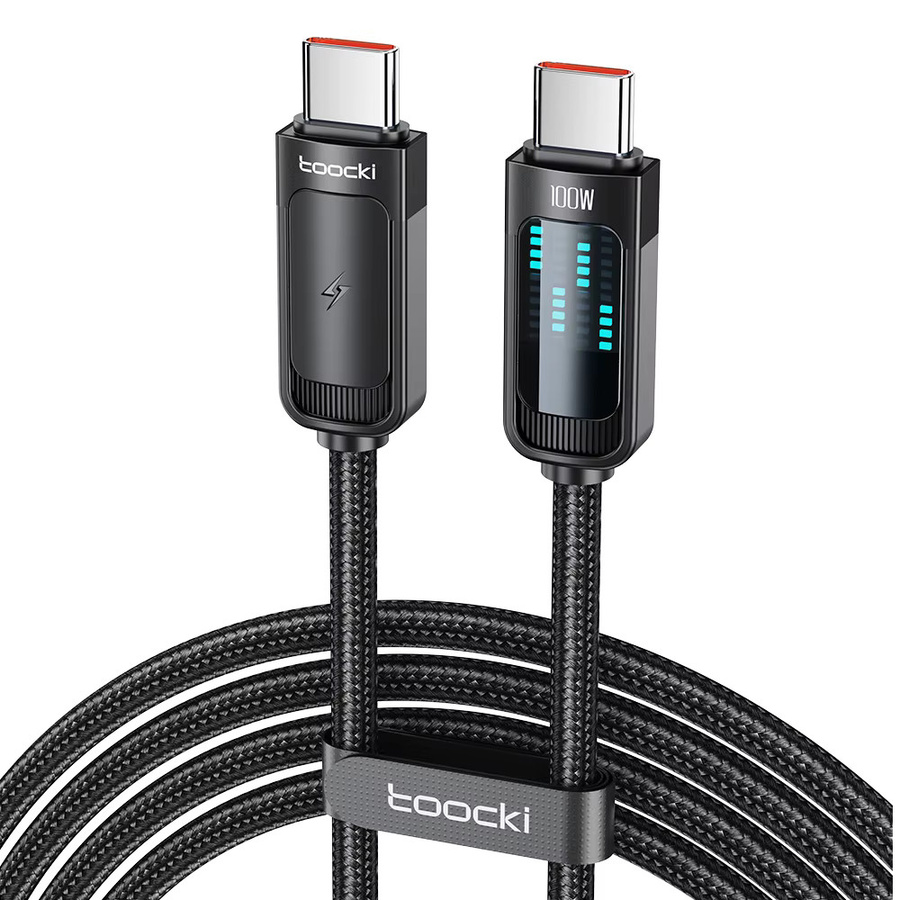 Toocki USB Typ C auf USB C Kabel 100 W Schnellladekabel in Schwarz oder Blau - Bild 7