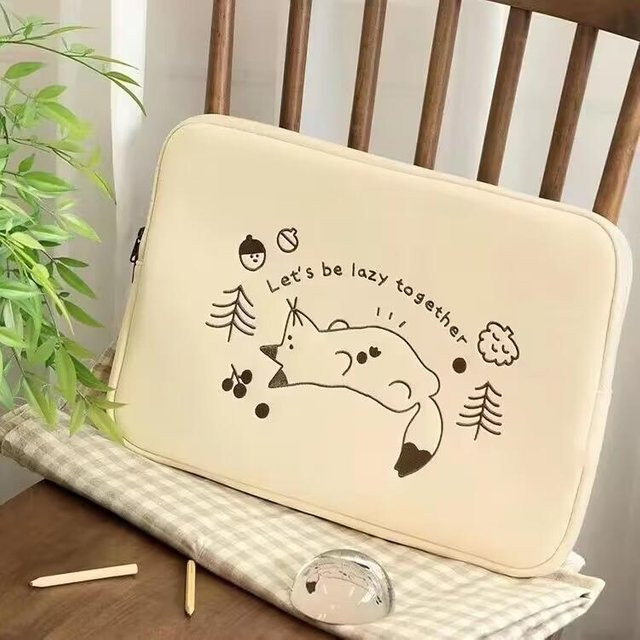 Stoßfeste Notebook-Tasche Rd lala für Laptops von 13,3 bis 15,6 Zoll in Beige - Bild 1