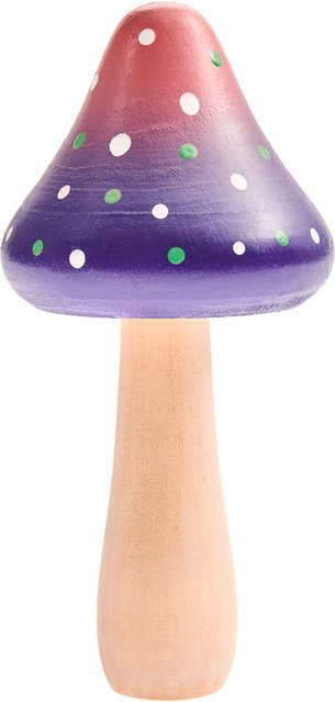 Rico Design Fliegenpilz aus Holz in Lila Metallic groß (Höhe: 14 cm, Breite: 14 cm, Tiefe: 14 cm) - Bild 1