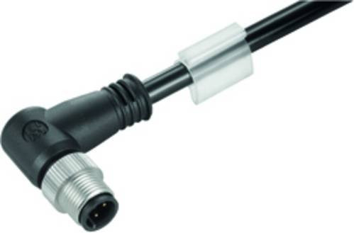 Weidmüller Sensor-/Aktor-Datensteckverbinder M12 Stecker konfektioniert, gewinkelt, Cat5e, schwarz - Bild 1