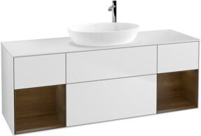 V&B Waschtischunterschrank Finion in Weiß lackiert, Breite: 160 cm, Tiefe: 50,1 cm, Höhe: 50,1 cm - Bild 1