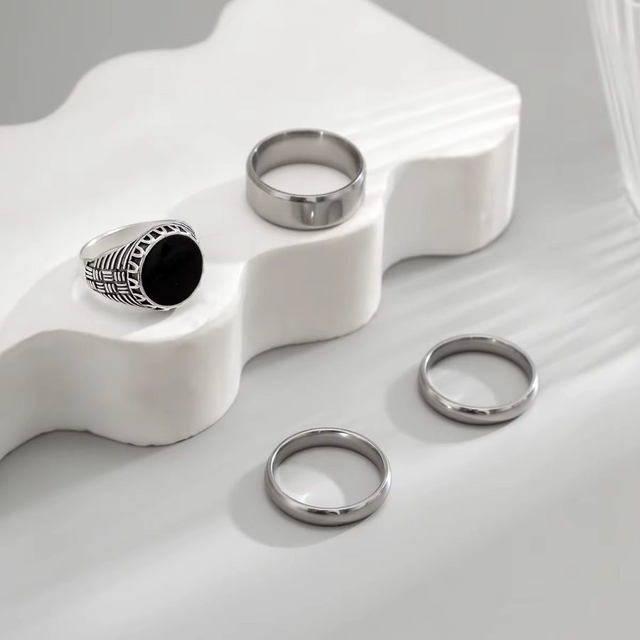 Ingemark Ring Edelstahl, Vintage, Silber, Herren - Bild 4