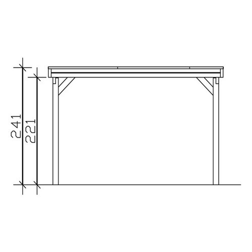 Skanholz Carport Friesland aus Holz in Nussbaum Braun B/T: 397 x 708 cm, Höhe: 241 cm - Bild 3